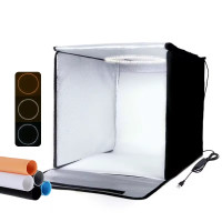 Portable Photography Soft Box 60x60x60cm with 5 Background Led light
